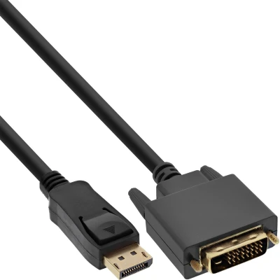 Afbeelding van Kabel inLine Displayport DVI 24+1 M/M 2 meter zwart