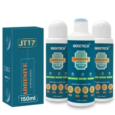 Afbeelding van GEEETECH 3 stuks JT17 3D printerlijmstiften 150 ml perfecte eerste laag lijm in water oplosbare formule printlijm compatibel met PLA, ABS filamenten