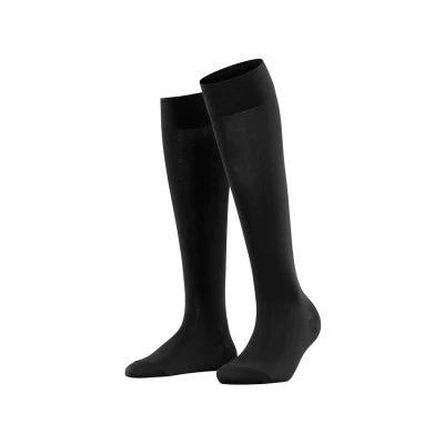 Afbeelding van Falke Cotton Touch Business &amp; Casual Kniekousen, Dames, Maat: 39 42, Black