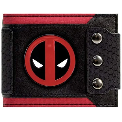 Afbeelding van Marvel Deadpool Badge, drievoudig geknoopt, zwart, één maat, zwart., Eenheidsmaat