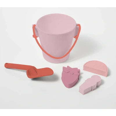 Afbeelding van Sunnylife Kids Splash Time Emmer met Schep Siliconen Pink / Silicone