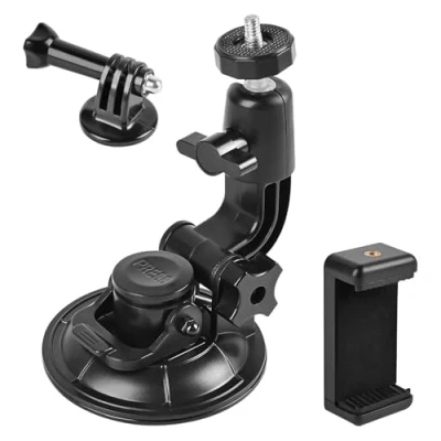 Afbeelding van ShipeeKin Zuignap Zuigbeugel Camera Compatibel met Alle Gopro Heros, SJCAM Series, Geekpro, Garmin VIRB XE, Xiaomi Yi 4k