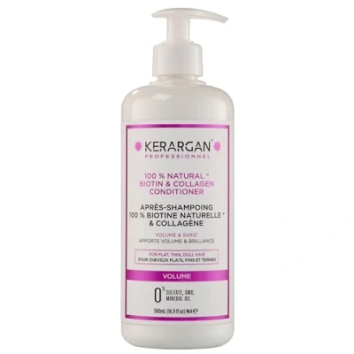 Afbeelding van Kerargan Conditioner met Biotine &amp; Collageen Voor plat, dun, dof haar Hydraterend, versterkend Sulfaatvrij, GMO, minerale olie 500 ml