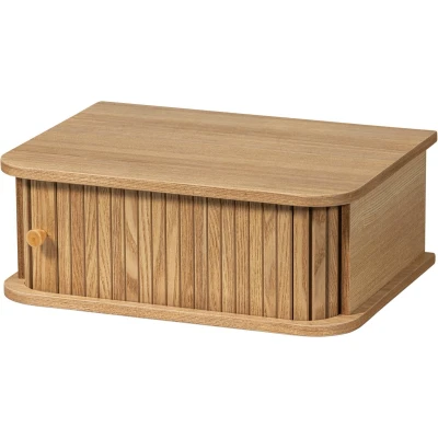 Afbeelding van WOOOD Jena Nachtkastje Hangend LinksRechts Naturel Hout