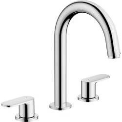 Afbeelding van Hansgrohe Vernis Blend 3 gats wastafelmengkraan pop up trekwaste