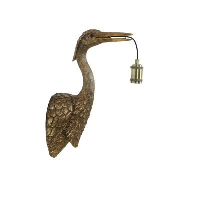 Afbeelding van Crane wandlamp 29,5x16x48 cm antiek brons