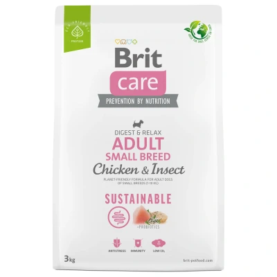 Afbeelding van Brit Care Dog Sustainable Adult Small Breed Kip Hondenvoer 3 kg