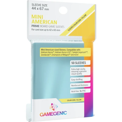 Afbeelding van Gamegenic Prime Board Game Sleeves Yellow 44 x 67 mm (50 stuks)