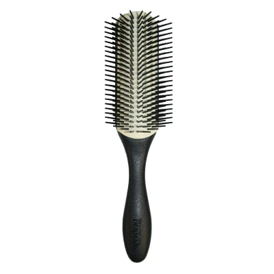 Afbeelding van Denman Lange styling borstel zwart/wit/zwart Haibu by Kapperskorting.com