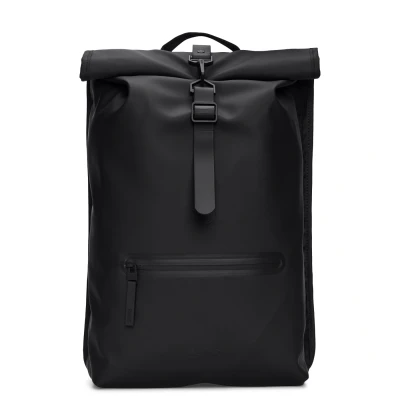 Image de Rains Rolltop Femmes/Hommes/Unisexe Sac à Dos Noir R13320 01