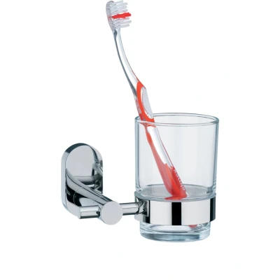 Afbeelding van Kela Lucido Tandenborstel Houder met Wandbevestiging Zilver