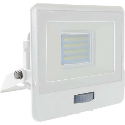 Afbeelding van V TAC VT 128S W LED Schijnwerpers met PIR Sensor Samsung IP65 Wit 20W 1510 Lumen 6500K 5 Jaar