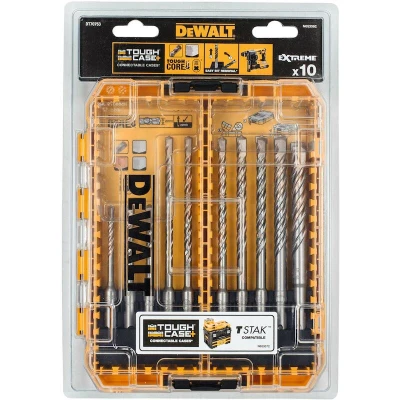 Image de DeWalt 10 Pièces Extreme 2 SDS Plus Set de Forets Tough Case