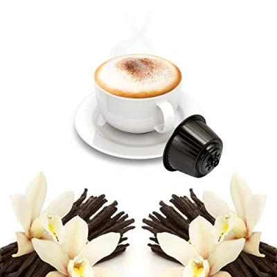 Afbeelding van 16 Cappuccino capsules met vanillesmaak, compatibel Nescafé Dolce Gusto koffie Kickkick