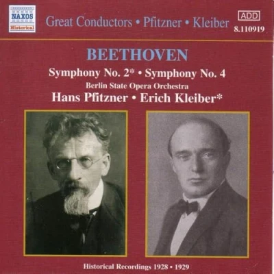 Afbeelding van Berlin State Opera Orchestra, Hans Pfitzner Beethoven: Symphonies Nos. 2 &amp; 4 (CD)