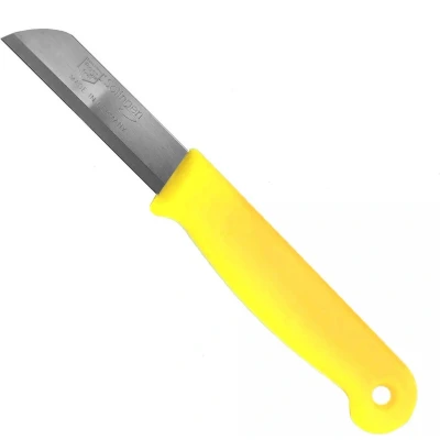 Afbeelding van Solingen Schilmesje RVS Glad 16 cm met &quot;Blade Cover&quot; Citroen Geel