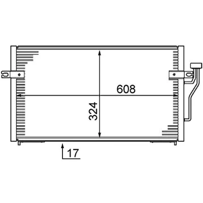 Afbeelding van MAHLE ORIGINAL AC 213 000S Condensor Airco Zonder droger 608