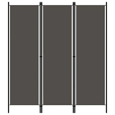 Image de vidaXL Cloison de séparation 3 panneaux Anthracite 150x180 cm 320717