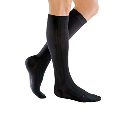 Afbeelding van medi Mediven for men Compressiekousen voor heren, compressiekousen, CCL2, zwart, maat V, normaal, gemaakt van hightechvezels, met Clima Comfort &amp; Fresh