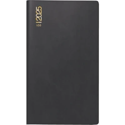Afbeelding van rido/idé 7040302905 Zakmodel TM 12 (2025) 2 zijden = 1 maand A6 56 pagina&#039;s kunststof band zwart