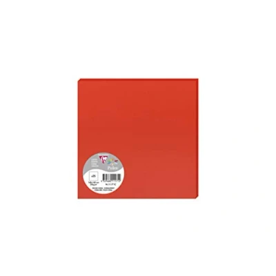 Image de Paquet de 25 cartes simples Pollen 160x160mm Rouge Corail 210g