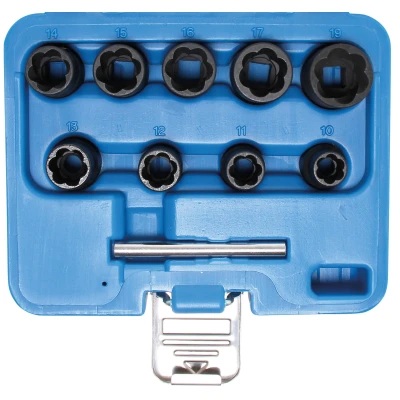Afbeelding van BGS Spiraalprofiel doppenset / schroefuitdraaier 3/8&quot; 10 19 mm, delig