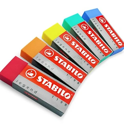 Afbeelding van Stabilo Legend Kunststof gum in verschillende kleuren, 5 stuks
