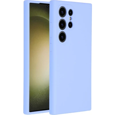 Afbeelding van Accezz Hoesje Geschikt voor Samsung Galaxy S24 Ultra Siliconen Liquid Silicone Backcover Paars