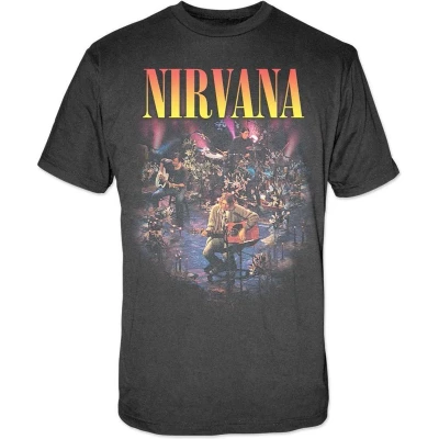 Afbeelding van Nirvana Unplugged Photo Heren T shirt M Zwart