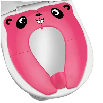 Afbeelding van [Upgrade Version] Baby Toilet Reducer RIGHTWELL Reis Opvouwbare Toiletzitje, Draagbaar, Voor Kinderen (Roze)