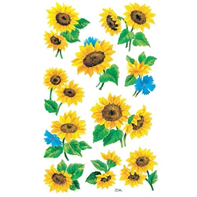 Afbeelding van Avery papieretiket Z design Creative pakje a 3 vel zonnebloemen