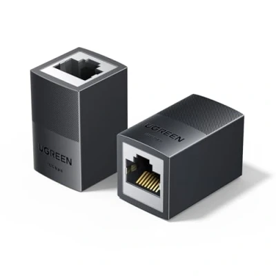 Afbeelding van UGREEN Ethernet koppeling, 10 Gbit/s, ondersteunt POE Cat 8, verlengkabel RJ45, aansluiting op bus, LAN aansluiting, netwerkadapter, compatibel met 8/7/6/5/5e kabel, 2 stuks