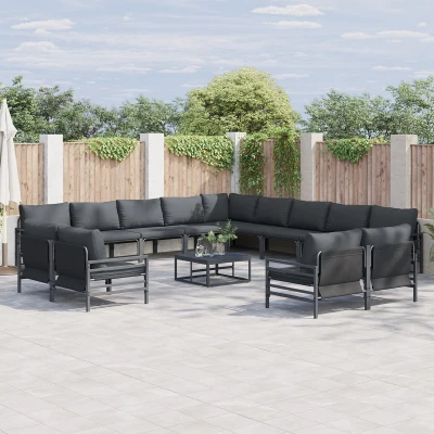 Afbeelding van vidaXL Ensemble de meubles jardin pour terrasse, balcon ou terrasse Idéal se détendre dans le avec coussins