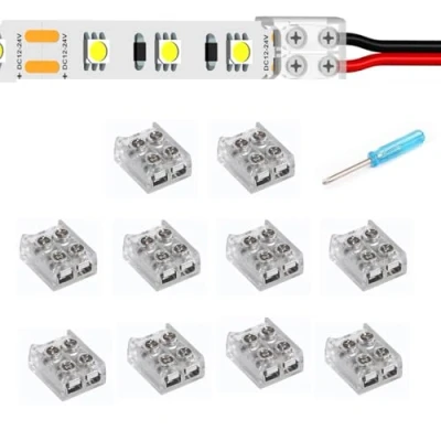Afbeelding van YUTOKEER Daiwu 10 stuks 2 polige led strip connectoren (10 mm kabel naar strip)