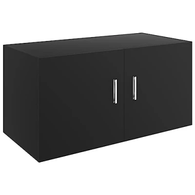 Afbeelding van Hangkast 80x39x40 cm spaanplaat zwart