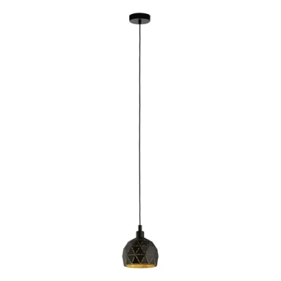 Afbeelding van hanglamp Roccaforte zwart/goudkleur Zwart Staal EGLO
