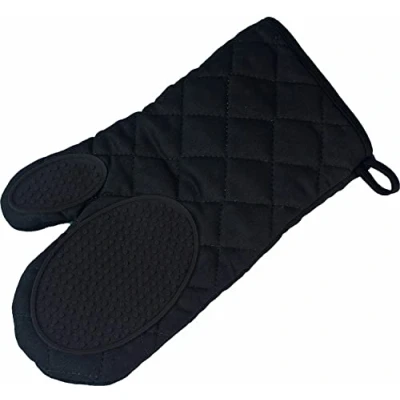 Afbeelding van Wicotex Ovenhandschoen met silicone grip zwart
