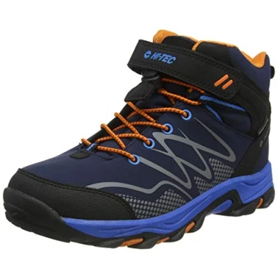 Afbeelding van HI TEC Blackout MID WP JR Unisex Outdoorschoenen voor kinderen, Maat: 38, Navy/orange/lake blue Kunststof/ textiel