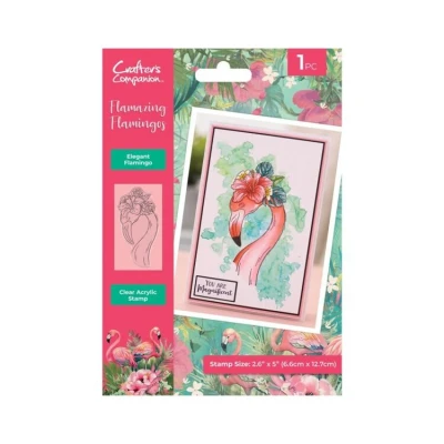 Afbeelding van CC Flamazing Flamingos Clearstamp Set Elegant Flamingo