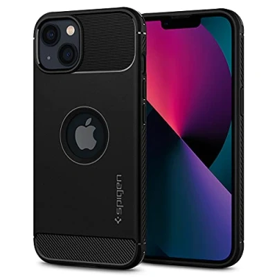 Image de Spigen Rugged Armor étui téléphone mobile Apple iPhone 13 (Black) ACS03518
