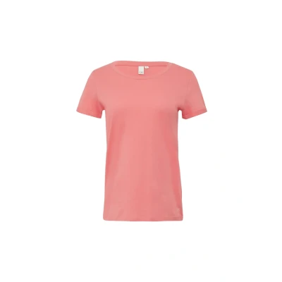 Afbeelding van QS MIT Rundhalsausschnitt Tshirt basic, Dames, Maat: Large, Koralle