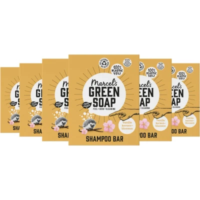 Afbeelding van Marcel&#039;s Green Soap Shampoo Bar Vanilla &amp; Cherry Blossom 6 x 90 gram