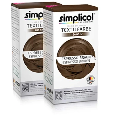 Afbeelding van Simplicol intensive express machine verf set (vloeibare zout fixerende verf) pak 600 g espresso bruin (2 stuks)