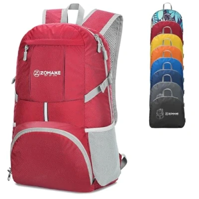 Afbeelding van ZOMAKE rugzak van 35 liter, opvouwbaar, licht, voor wandelen, opvouwbare dagrugzak dames en heren, sport outdoor