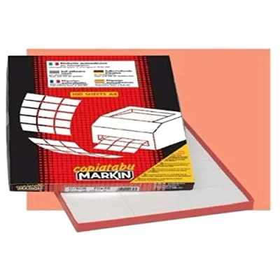 Afbeelding van Markin Copiatabu Permanente acryl kleeflaag wit 52 x 30 mm 70 g/m² 4000 etiket(ten) (100 vel(len) 40) etiketten