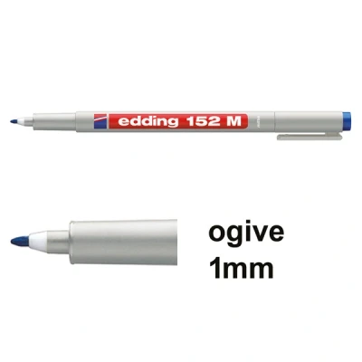 Image de edding 152 M Marqueur effacable pour rétroprojecteurs, bleu