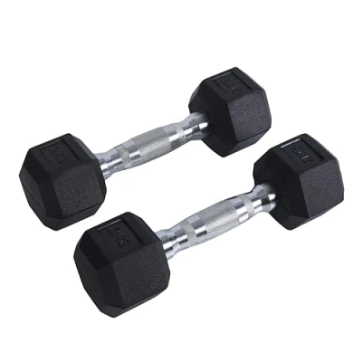 Afbeelding van Endless 2 Kg (2 * 4.4 LB) Hexagon rubber beklede Dumbbells Zwart Materiaal: Ijzer en Perfect voor bodybuilding, fitness, gewichtheffen training thuis of op de sportschool