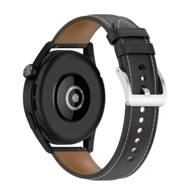 Afbeelding van Garmin Venu 2 &amp; 3 Luxe leren bandje Zwart leather