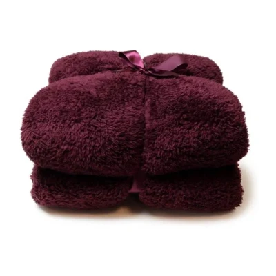 Afbeelding van Unique Living Teddy Fleece Plaid 150x200 cm Tawny Port