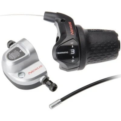 Afbeelding van Draaiversteller 3 speed Shimano Nexus SL 3S41E met kabels en clickbox zwart